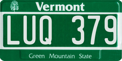 VT license plate LUQ379