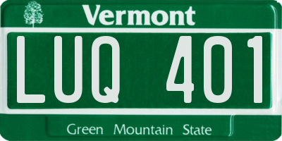 VT license plate LUQ401