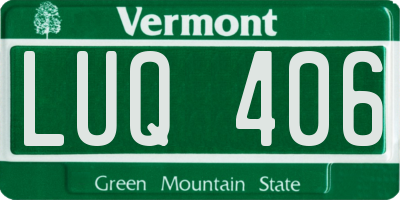 VT license plate LUQ406