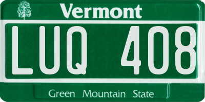 VT license plate LUQ408