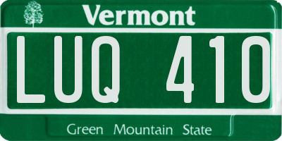 VT license plate LUQ410
