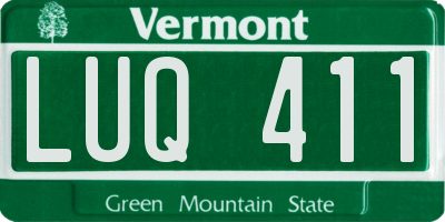 VT license plate LUQ411