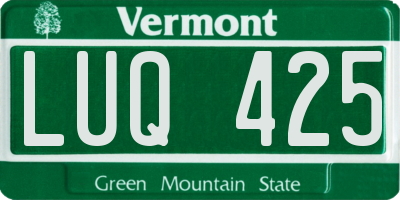 VT license plate LUQ425