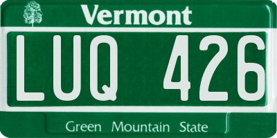 VT license plate LUQ426