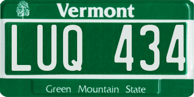VT license plate LUQ434