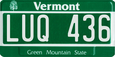 VT license plate LUQ436