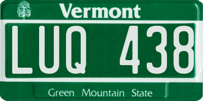 VT license plate LUQ438