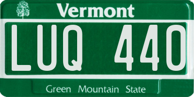 VT license plate LUQ440