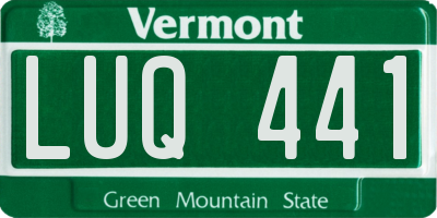 VT license plate LUQ441