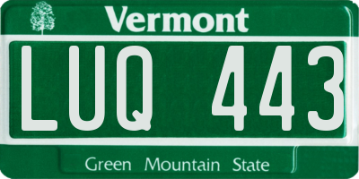 VT license plate LUQ443