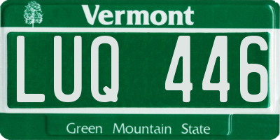 VT license plate LUQ446