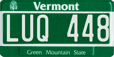 VT license plate LUQ448