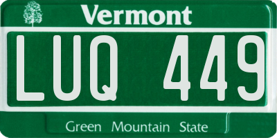 VT license plate LUQ449