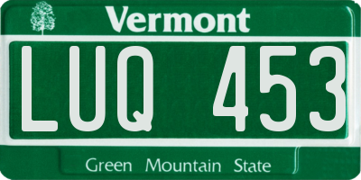 VT license plate LUQ453