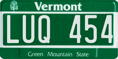 VT license plate LUQ454