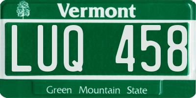 VT license plate LUQ458