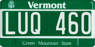 VT license plate LUQ460