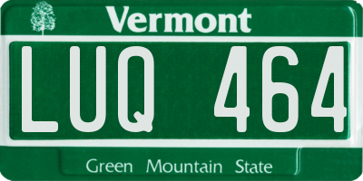 VT license plate LUQ464