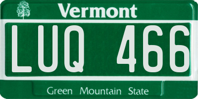 VT license plate LUQ466