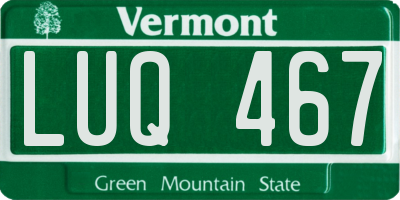 VT license plate LUQ467
