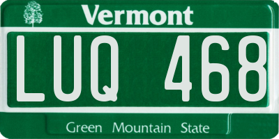 VT license plate LUQ468