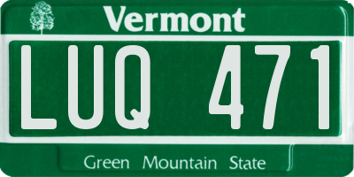VT license plate LUQ471