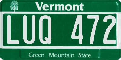 VT license plate LUQ472