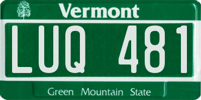 VT license plate LUQ481