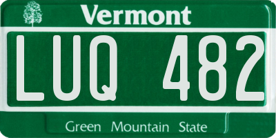 VT license plate LUQ482