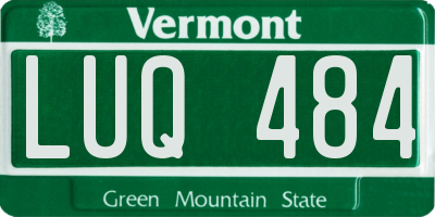 VT license plate LUQ484