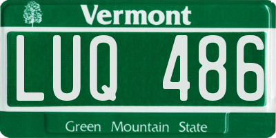 VT license plate LUQ486