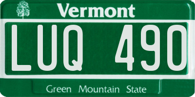 VT license plate LUQ490