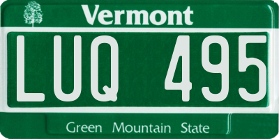 VT license plate LUQ495
