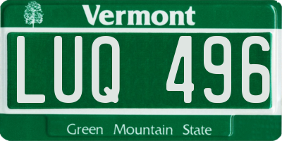 VT license plate LUQ496