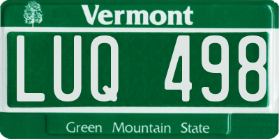 VT license plate LUQ498
