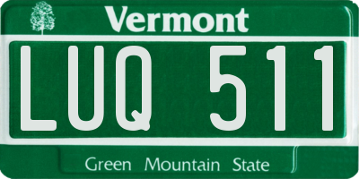 VT license plate LUQ511