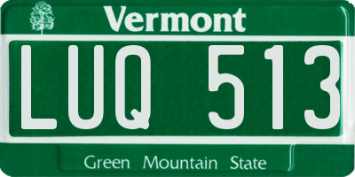 VT license plate LUQ513