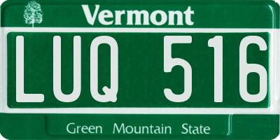 VT license plate LUQ516