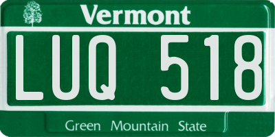 VT license plate LUQ518