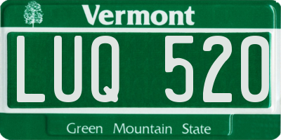 VT license plate LUQ520
