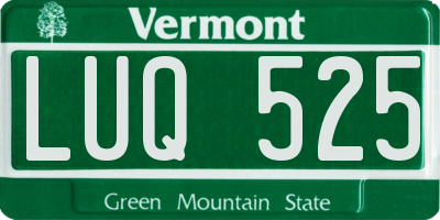 VT license plate LUQ525