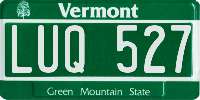 VT license plate LUQ527