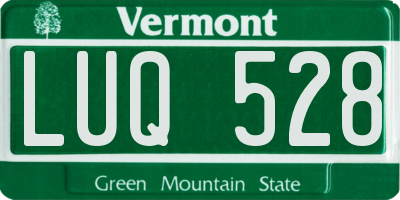 VT license plate LUQ528