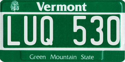 VT license plate LUQ530