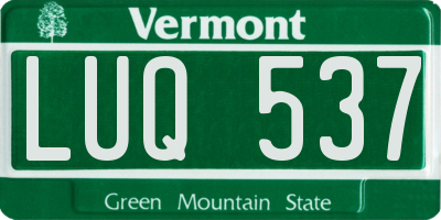 VT license plate LUQ537