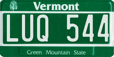 VT license plate LUQ544