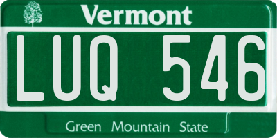VT license plate LUQ546
