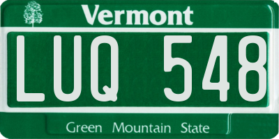 VT license plate LUQ548