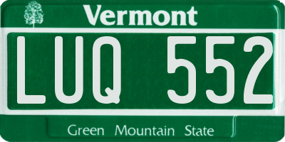 VT license plate LUQ552