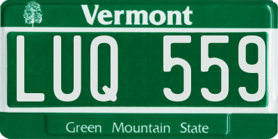 VT license plate LUQ559